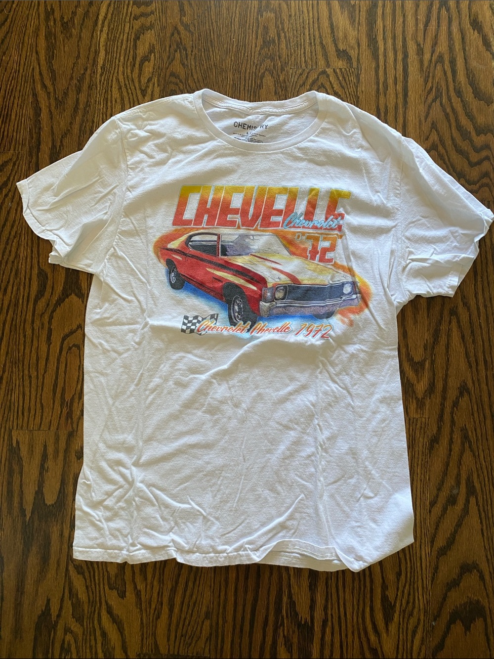 Chemistry White Tee with Logo Print